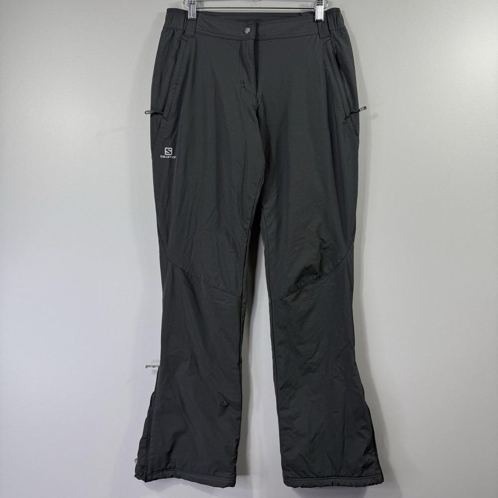 Salomon Snow Pants Womens Medium Black AdvancedSkin Shield Ski Insulated Winter